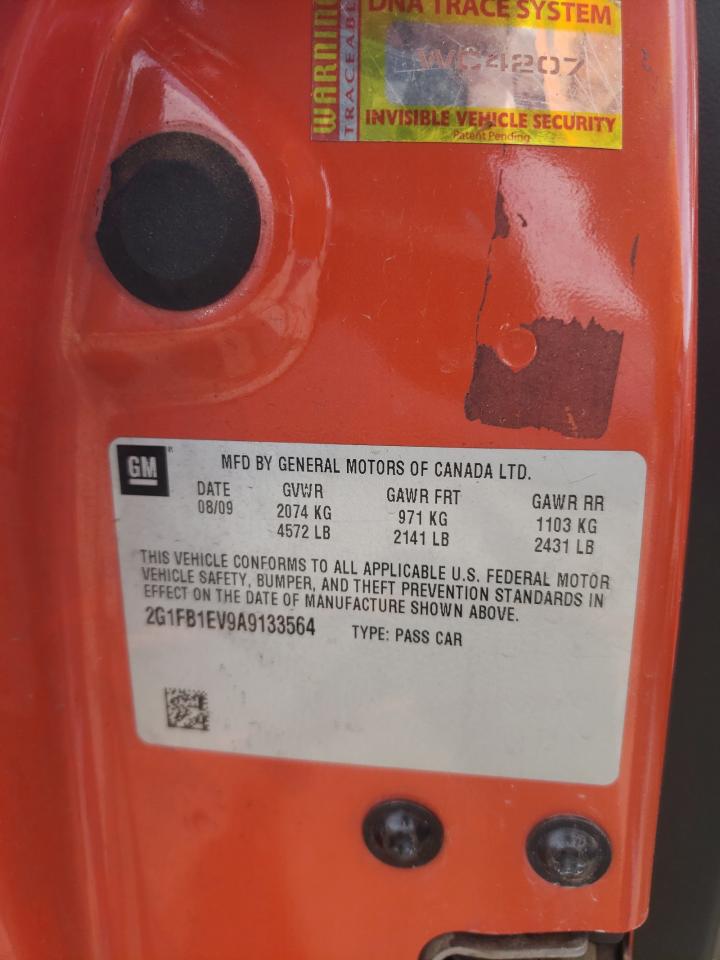 2G1FB1EV9A9133564 2010 Chevrolet Camaro Lt