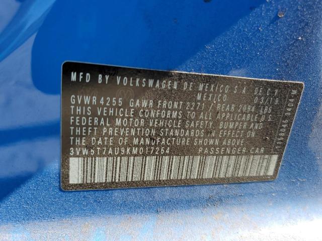 2019 Volkswagen Gti S VIN: 3VW5T7AU9KM017254 Lot: 57357894