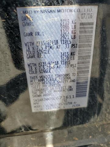 2016 Nissan Pathfinder S VIN: 5N1AR2MM7GC671611 Lot: 60515234