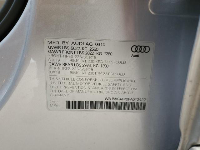 WA1WGAFP0FA012422 2015 Audi Q5 Prestige