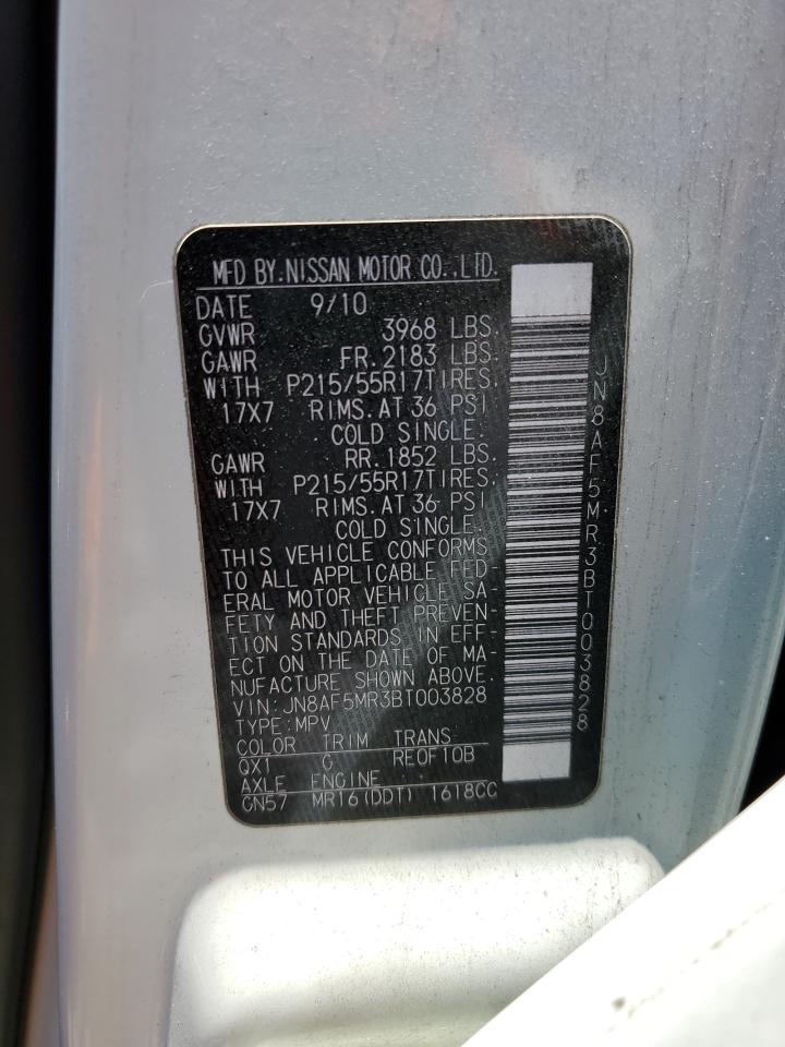 JN8AF5MR3BT003828 2011 Nissan Juke S