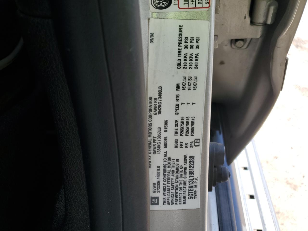 5GTEN13L198122389 2009 Hummer H3 Alpha