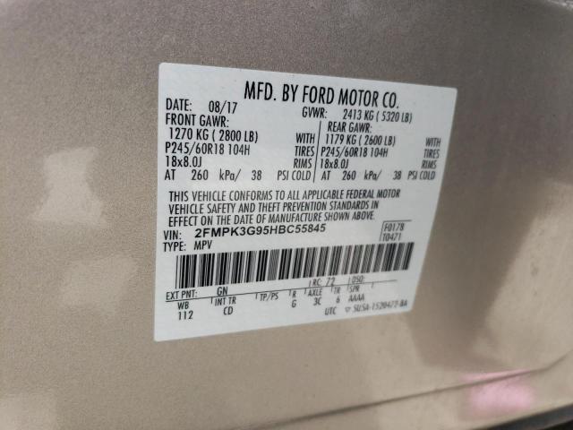 2017 Ford Edge Se VIN: 2FMPK3G95HBC55845 Lot: 58439234