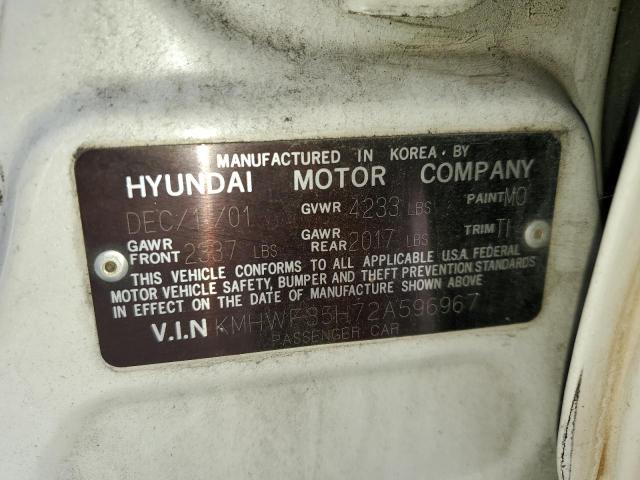 2002 Hyundai Sonata Gls VIN: KMHWF35H72A596967 Lot: 57437224