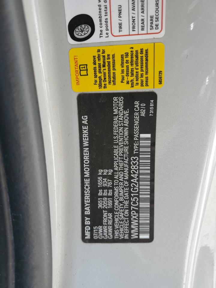 WMWXP7C51G2A42833 2016 Mini Cooper S