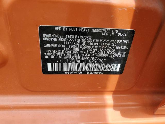 2014 Subaru Xv Crosstrek 2.0 Premium VIN: JF2GPACC3E8265365 Lot: 59157294