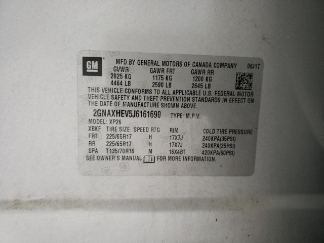 2018 Chevrolet Equinox Ls VIN: 2GNAXHEV5J6161690 Lot: 56857724