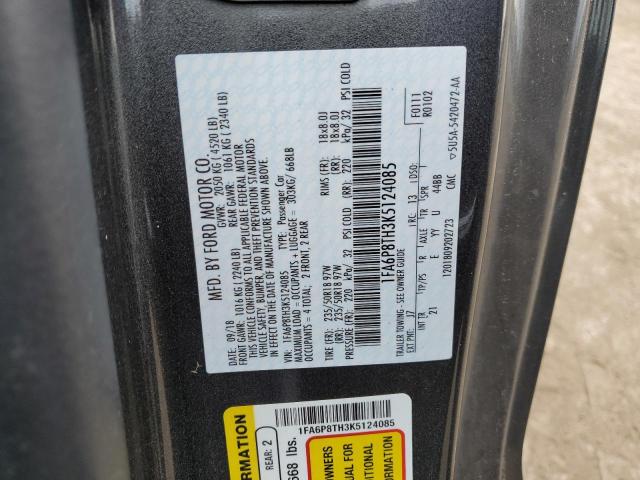 2019 Ford Mustang VIN: 1FA6P8TH3K5124085 Lot: 57125014