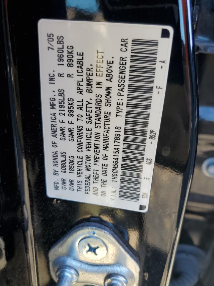 1HGCM56415A178916 2005 Honda Accord Lx