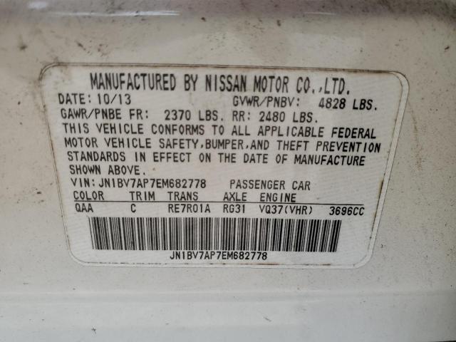 2014 Infiniti Q50 Base VIN: JN1BV7AP7EM682778 Lot: 57418284