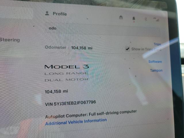 2018 Tesla Model 3 VIN: 5YJ3E1EB2JF067796 Lot: 57701504