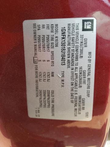 2008 Chevrolet Tahoe K1500 VIN: 1GNFK13018J184013 Lot: 59533674