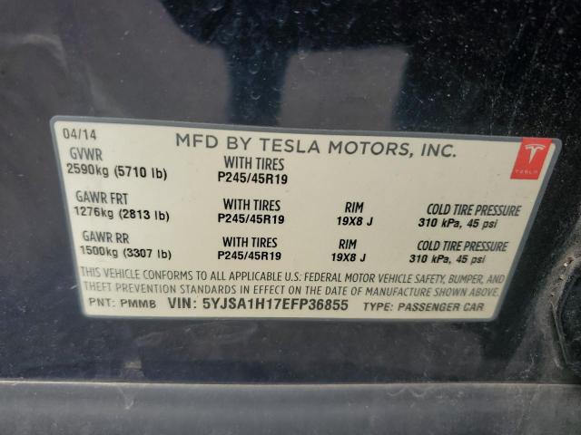 2014 Tesla Model S VIN: 5YJSA1H17EFP36855 Lot: 56315254