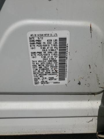 2012 Nissan Rogue S VIN: JN8AS5MT1CW298550 Lot: 58947954