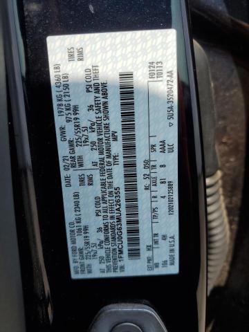 2021 Ford Escape Se VIN: 1FMCU0G63MUA26355 Lot: 57716034