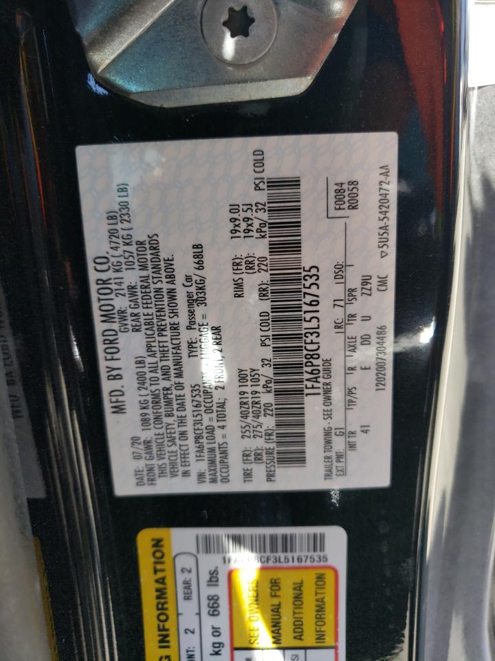 1FA6P8CF3L5167535 2020 Ford Mustang Gt