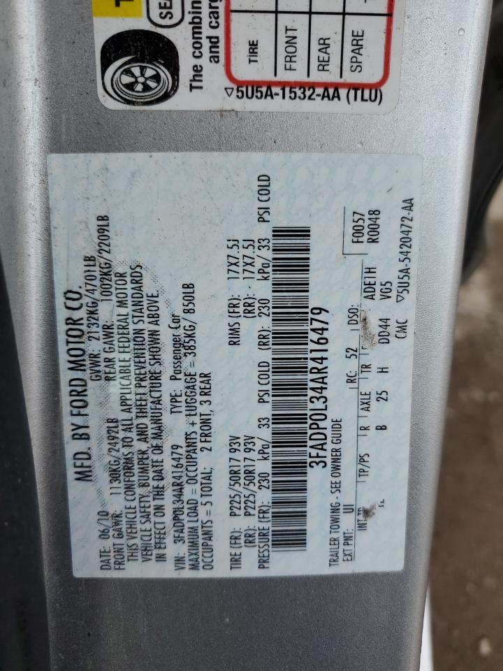 3FADP0L34AR416479 2010 Ford Fusion Hybrid