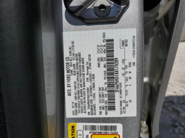 3FA6P0HD1KR170289 2019 FORD FUSION - Image 13