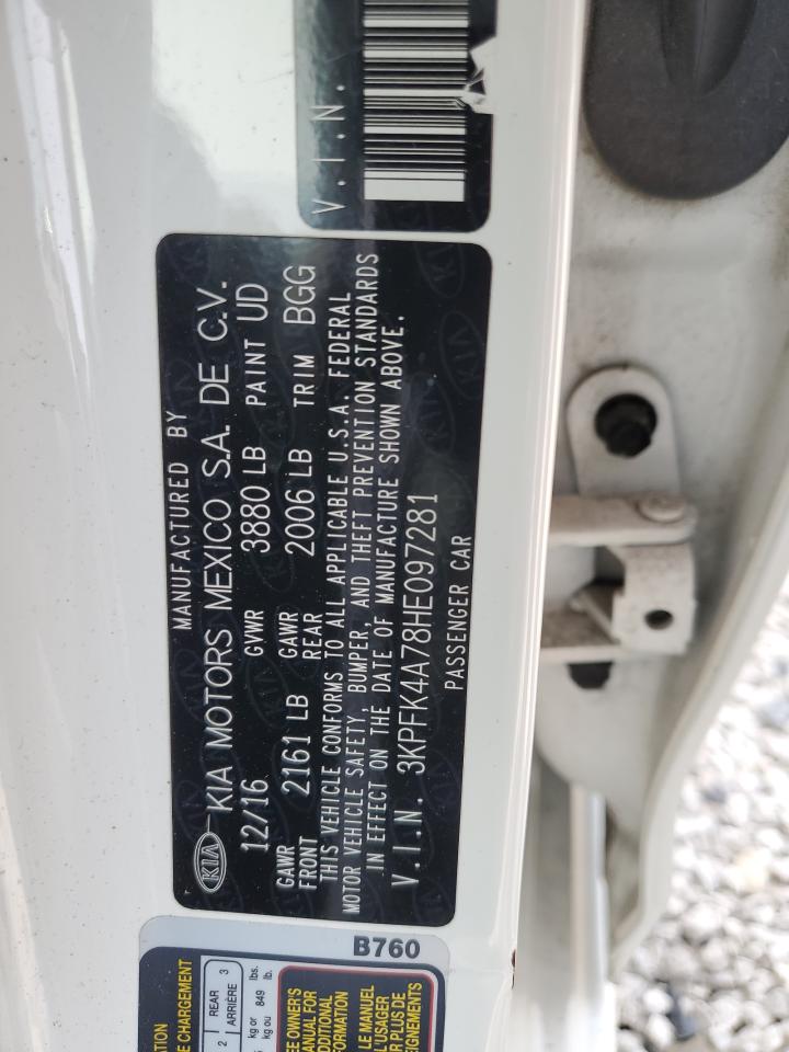 3KPFK4A78HE097281 2017 Kia Forte Lx