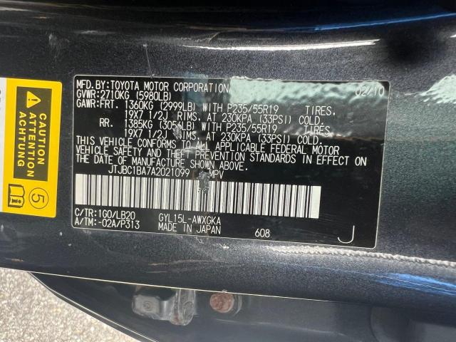 JTJBC1BA7A2021099 2010 Lexus Rx 450