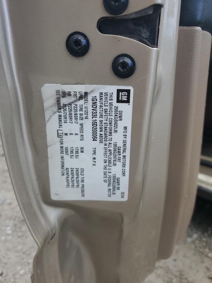1GNDV33L16D200064 2006 Chevrolet Uplander Lt