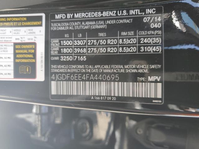 VIN 4JGDF6EE4FA440695 2015 Mercedes-Benz GL-Class, ... no.13