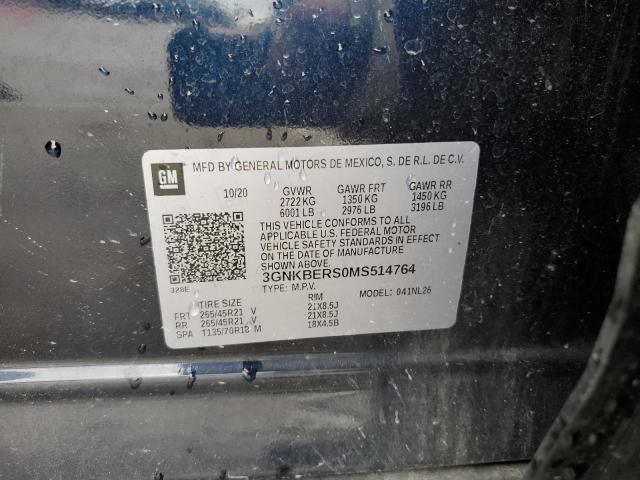 2021 CHEVROLET BLAZER RS - 3GNKBERS0MS514764