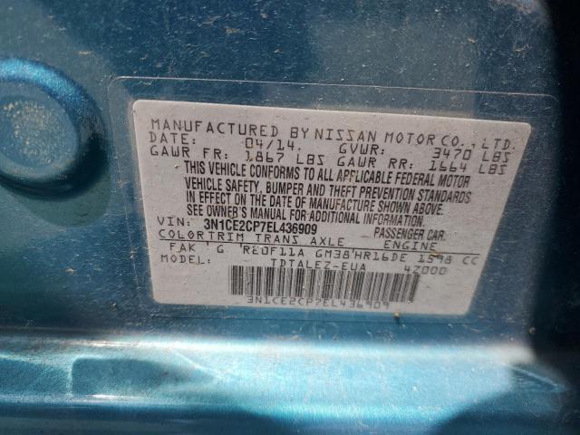 2014 Nissan Versa Note S VIN: 3N1CE2CP7EL436909 Lot: 57525214