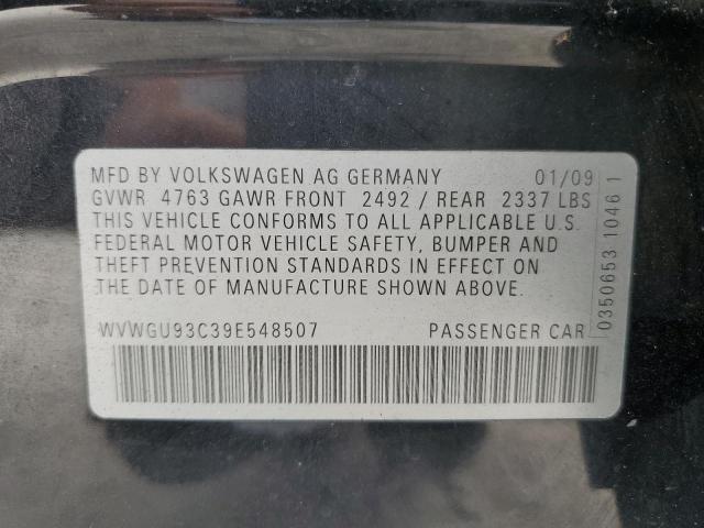 2009 Volkswagen Cc Vr6 4Motion VIN: WVWGU93C39E548507 Lot: 58553884