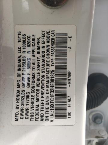 2017 HONDA CIVIC EX - 19XFC1F32HE001825