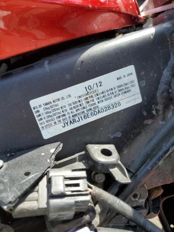 2013 YAMAHA YZFR6 JYARJ16E6DA028328