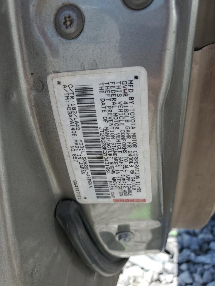 JT2BG28K3Y0431961 2000 Toyota Camry Le