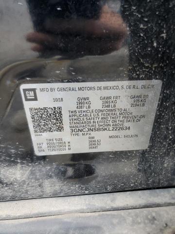 2019 Chevrolet Trax Ls VIN: 3GNCJNSB5KL222634 Lot: 57691554