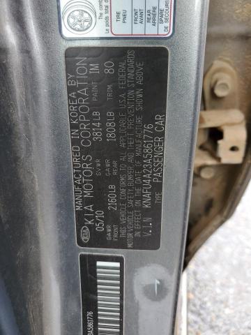 2010 Kia Forte Ex VIN: KNAFU4A23A5861776 Lot: 57733174