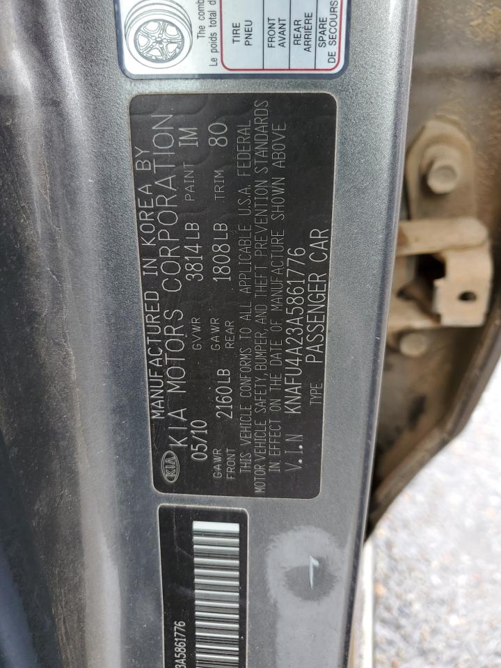 KNAFU4A23A5861776 2010 Kia Forte Ex