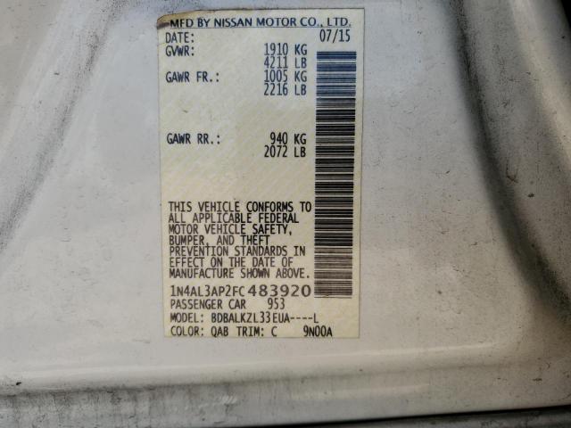 2015 NISSAN ALTIMA 2.5 - 1N4AL3AP2FC483920