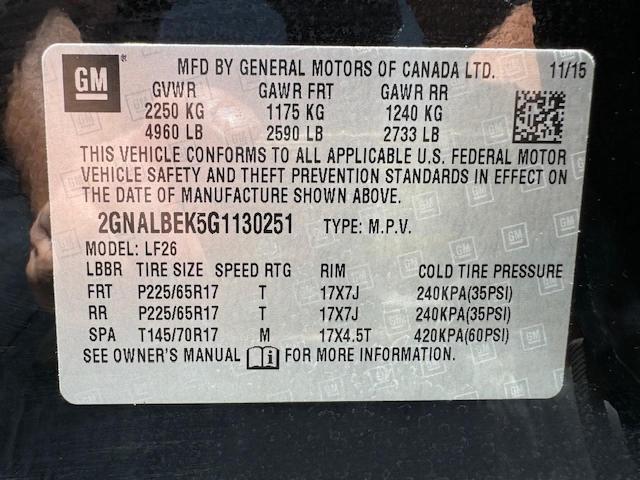 2GNALBEK5G1130251 2016 Chevrolet Equinox Ls