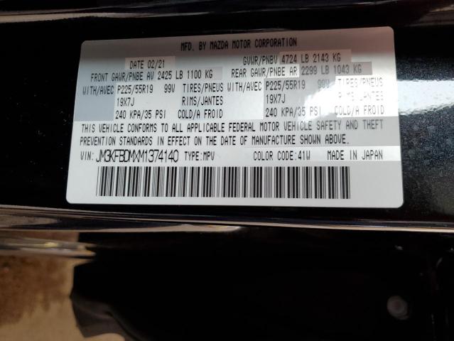 2021 Mazda Cx-5 Grand Touring VIN: JM3KFBDMXM1374140 Lot: 60635474