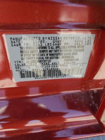 2022 Nissan Sentra Sv VIN: 3N1AB8CV9NY307137 Lot: 57583364