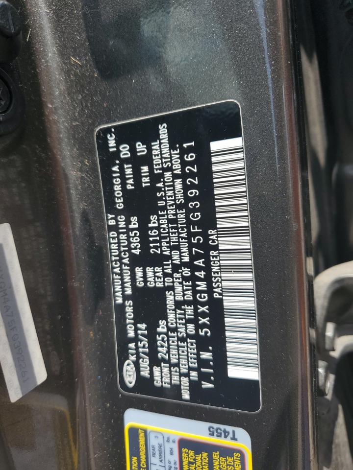 5XXGM4A75FG392261 2015 Kia Optima Lx