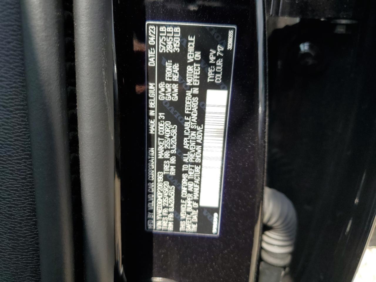 2023 Volvo C40 Recharge Ultimate vin: YV4ED3GM0P2061963