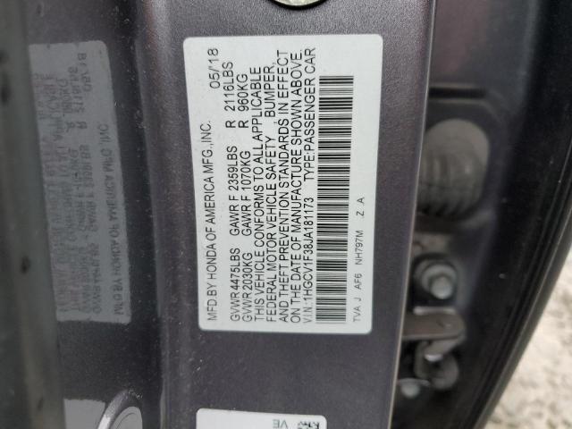 1HGCV1F38JA181173 2018 HONDA ACCORD - Image 12