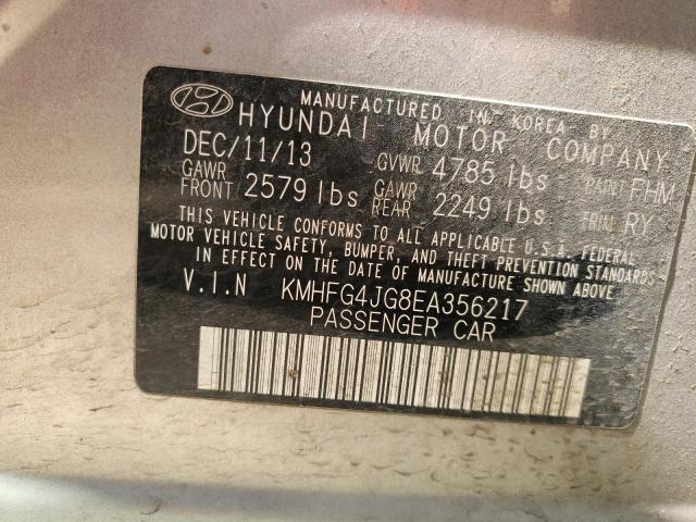 2014 Hyundai Azera VIN: KMHFG4JG8EA356217 Lot: 57550524