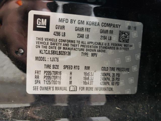 2020 Chevrolet Trax 1Lt VIN: KL7CJLSBXLB026136 Lot: 57933694