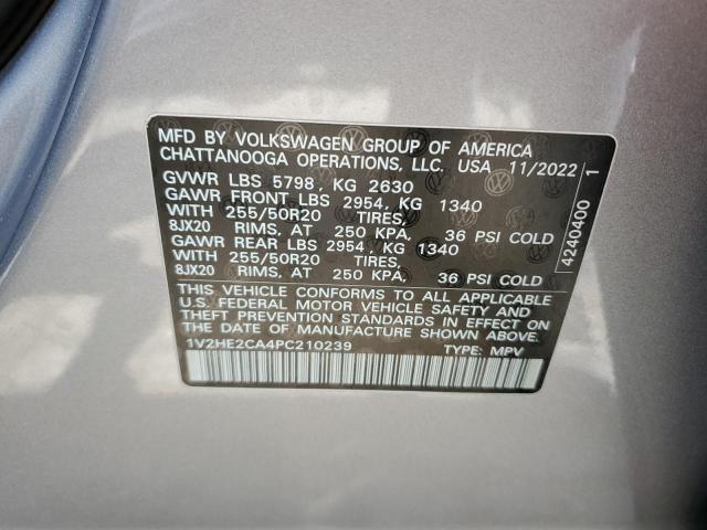 2023 Volkswagen Atlas Cross Sport Se VIN: 1V2HE2CA4PC210239 Lot: 57728084