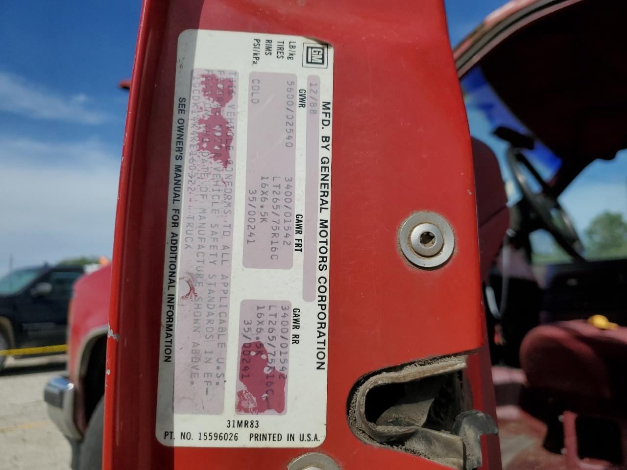 1GCDK14K4KE160322 1989 Chevrolet Gmt-400 K1500