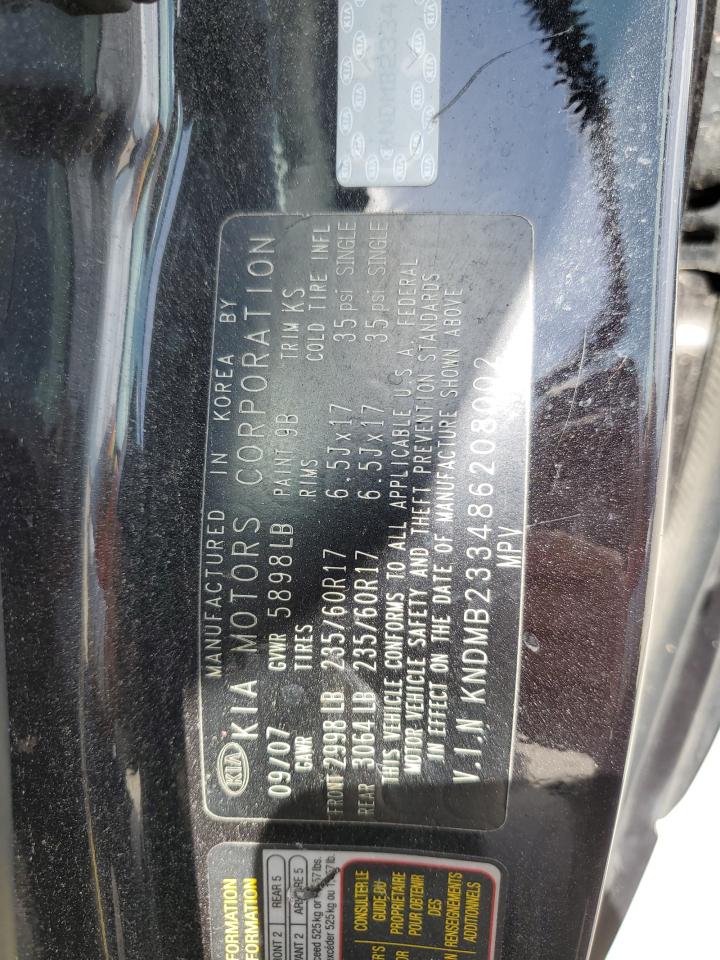 KNDMB233486208002 2008 Kia Sedona Ex