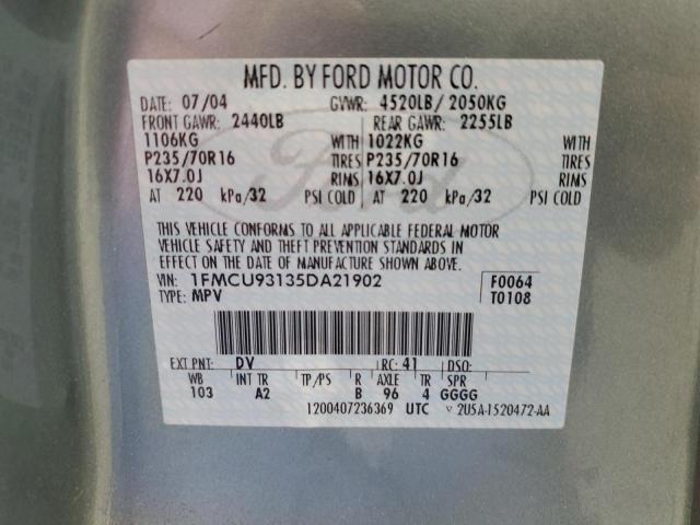 2005 Ford Escape Xlt VIN: 1FMCU93135DA21902 Lot: 59535974