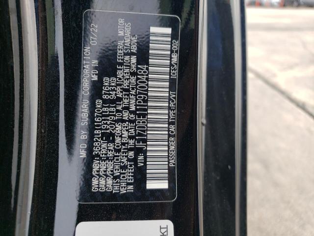 2023 SUBARU BRZ LIMITE JF1ZDBE11P9700484