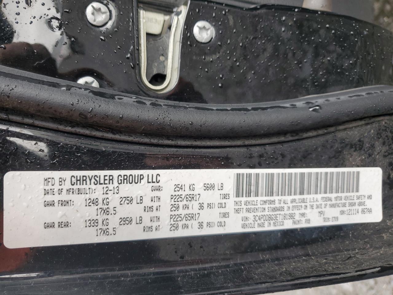 3C4PDDBG3ET181982 2017 Dodge Journey Sxt